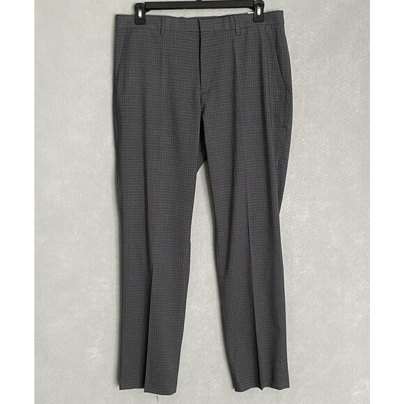 Perry Ellis Men's 36x32 Dress Pant Slim Fit Flat Front Stretch Charcoal NEW - Picture 2 of 10